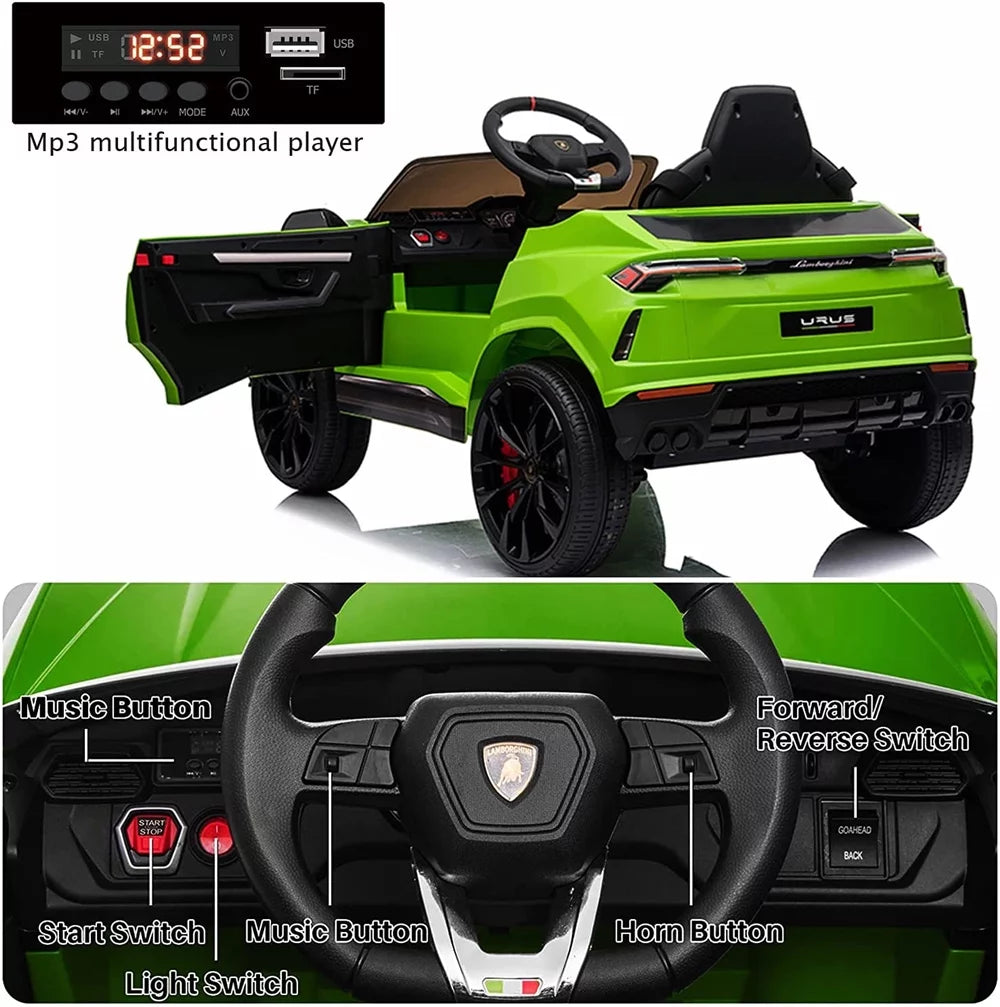 Lamborghini Urus 12V Electric Powered Ride-On Car for Kids – Yellow - stylishhomedecor2024.com