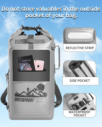 IDRYBAG Waterproof Floating Dry Bag Backpack - Available in 20L, 30L, and 40L Sizes for Men