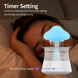 Jetclutch Cloud Rain Humidifier with 7 Colour Lights Timer Portable Raindrop Cloud Humidifier Reusable Aroma Diffuser Humidifier - stylishhomedecor2024.com