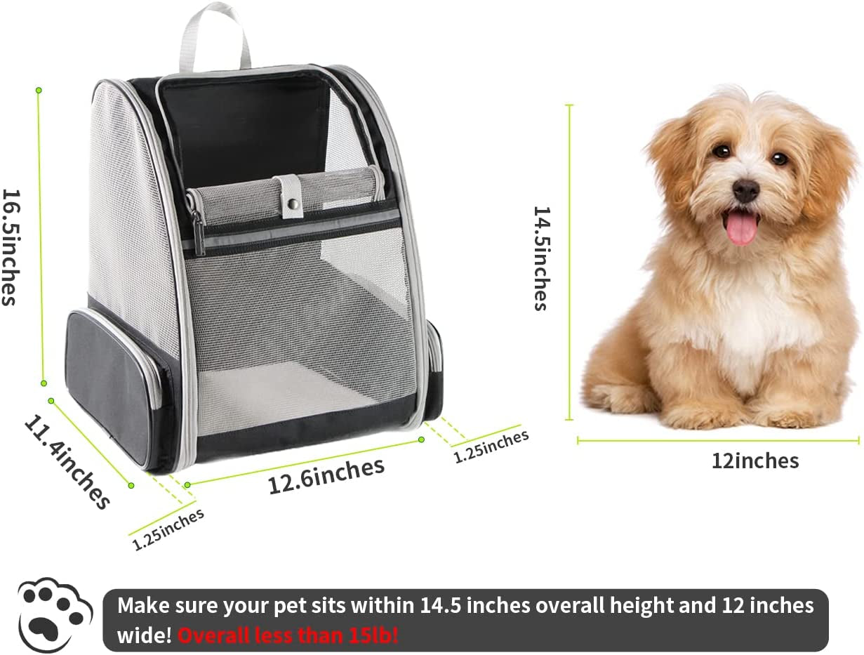 Pet Backpack Carrier for Small Cats Dogs | Ventilated Design, Safety Straps, Buckle Support, Collapsible | Designed for Travel, Hiking, Walking & Outdoor Use - stylishhomedecor2024.com