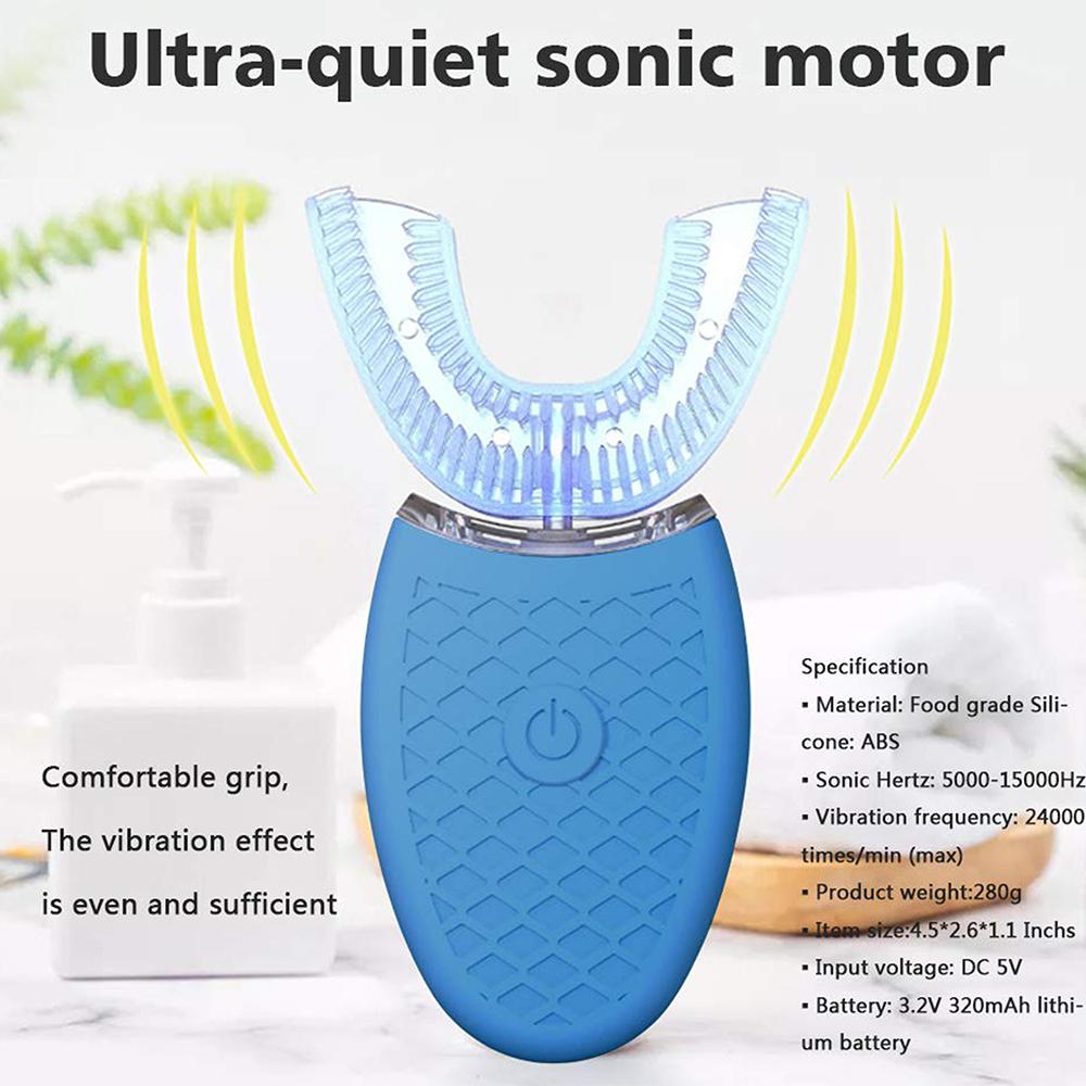 Silicone Electric Toothbrush 360° for Aldult Smart Automatic Whitening - stylishhomedecor2024.com