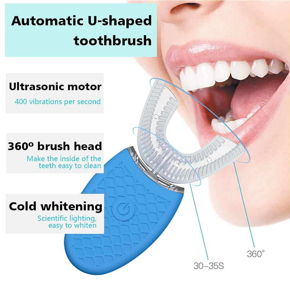Silicone Electric Toothbrush 360° for Aldult Smart Automatic Whitening - stylishhomedecor2024.com