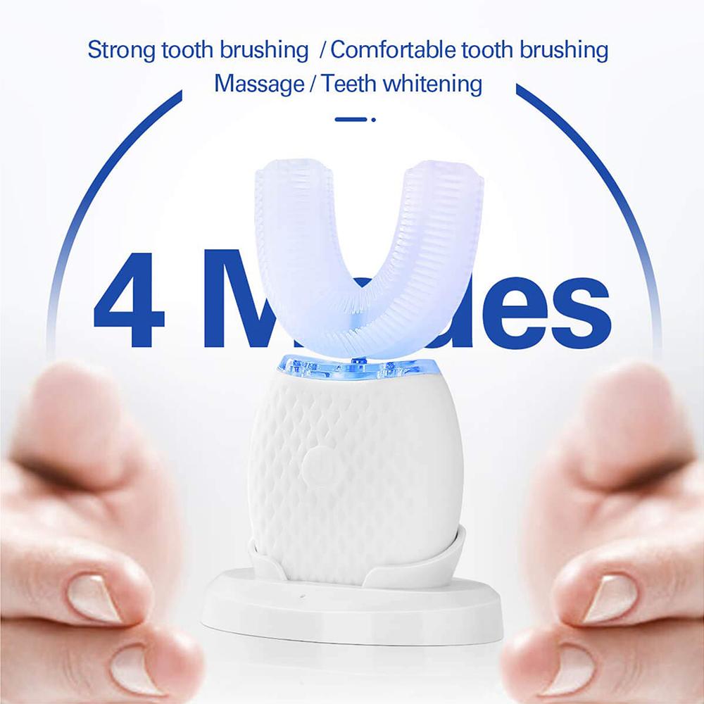 Silicone Electric Toothbrush 360° for Aldult Smart Automatic Whitening - stylishhomedecor2024.com
