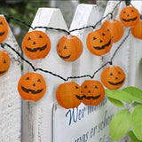 Halloween Pumpkin Lantern String Lights, 8.5Ft Orange Pumpkin String Lights with 10 Nylon Jack Smiling Face Lanterns, Halloween Lantern Lights for Indoor Outdoor Halloween Party Decor - stylishhomedecor2024.com