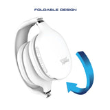 Foldable Wireless Bluetooth Over-Ear Headphones – Built-In Mic, White - stylishhomedecor2024.com