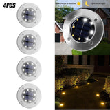 4/8 LEDs Solar Powered Buried Light Outdoor Pathway Garden Decking - stylishhomedecor2024.com