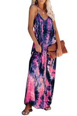 Tie-dye Drape Maxi Dress