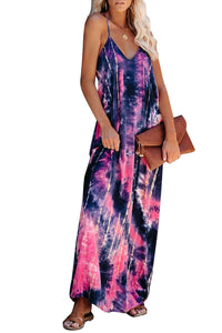 Tie-dye Drape Maxi Dress