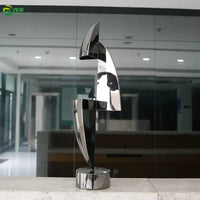 Custom Modern Stainless Steel Abstract Sculpture Metal Art Interior Decoration