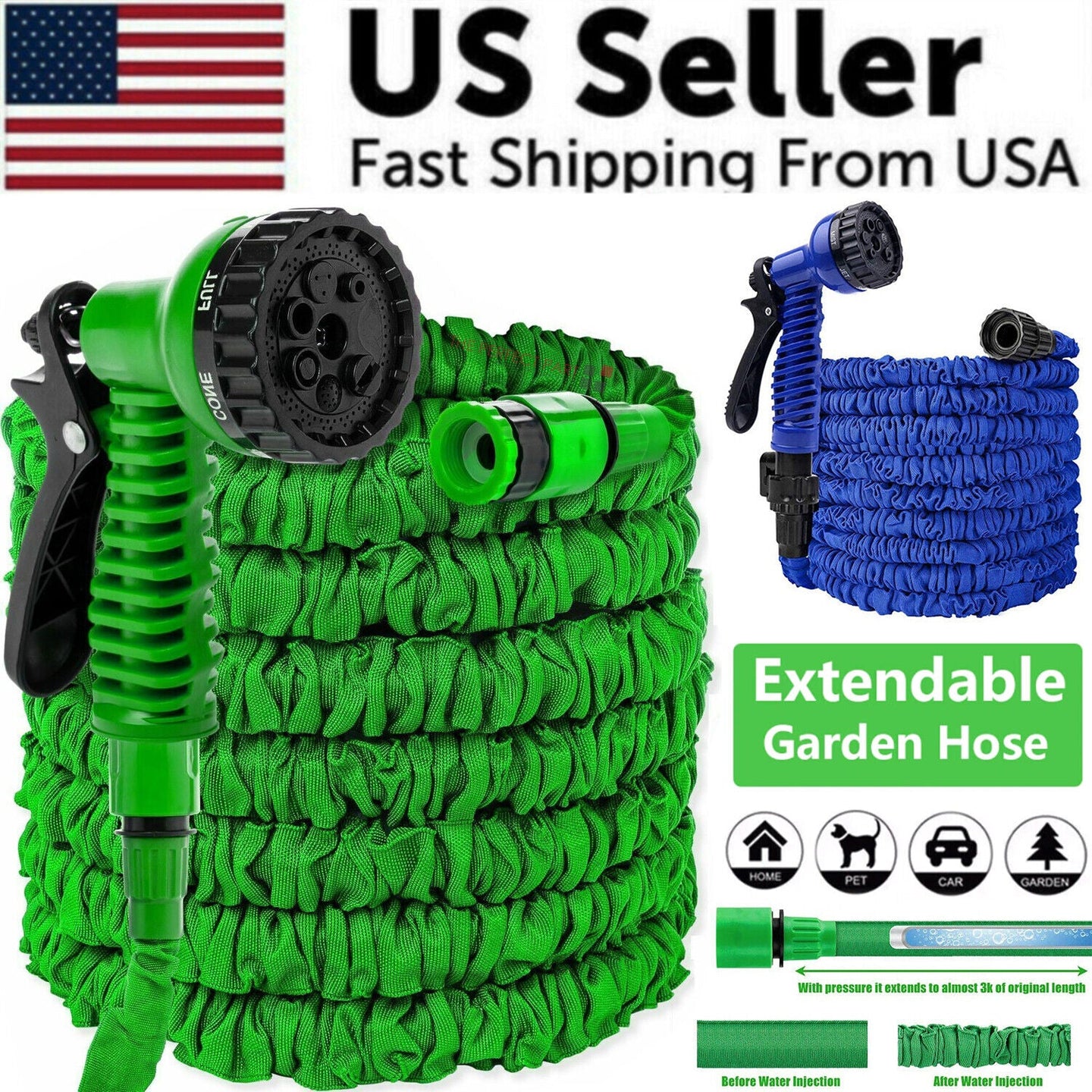 Expandable Flexible Garden Hose – Lightweight & Tangle-Free