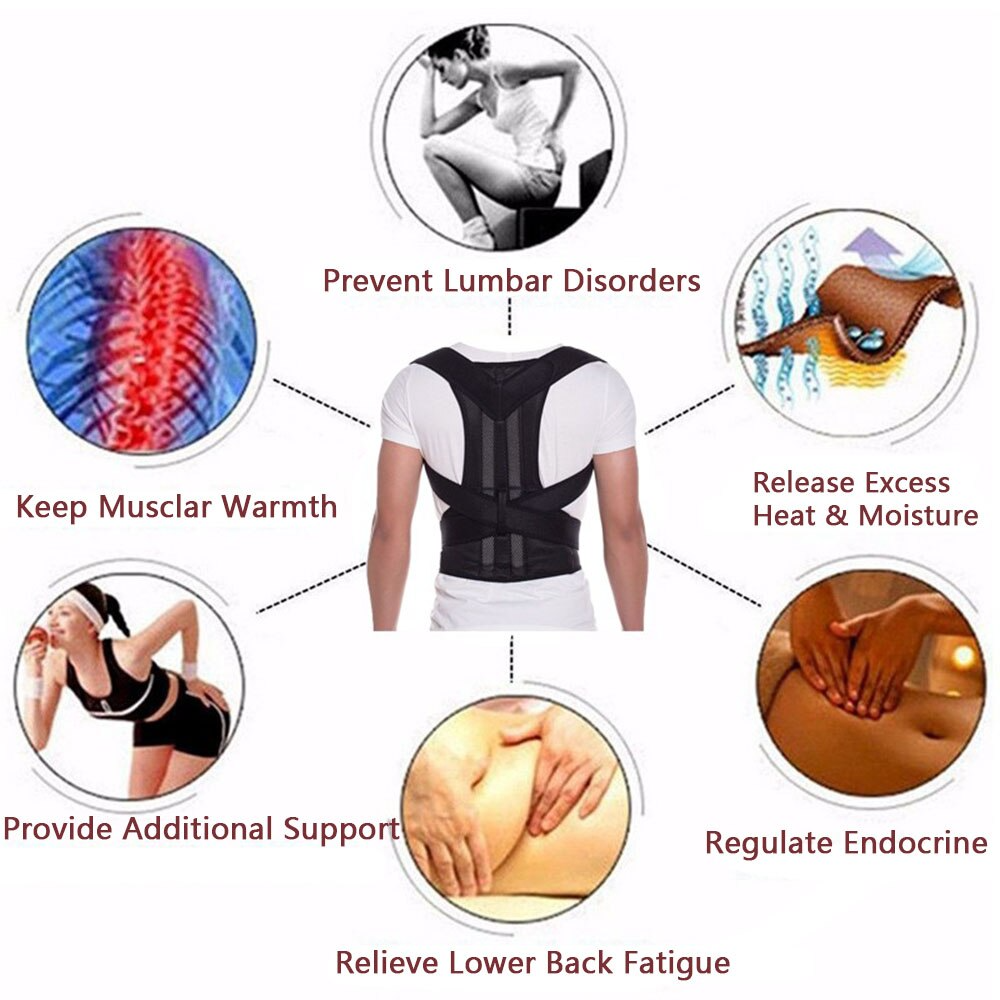Adjustable Posture Corrector with Low-Back Support