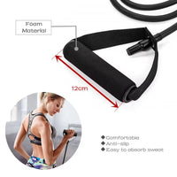 5 Levels Resistance Hot Yoga Pull Rope Bands Handles Elastic Sports Bodybuild Home Gym Workouts Muscle Training Rubber Tube Band - stylishhomedecor2024.com