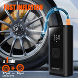 AVID POWER Portable Tire Inflator for Car, Cordless Air Compressor W/ 4500Mah Battery and 12V DC Adapter, Air Pump for Car Tires, Motorcycle, Bicycle, Ball and Small Inflatables W/Smart Modes