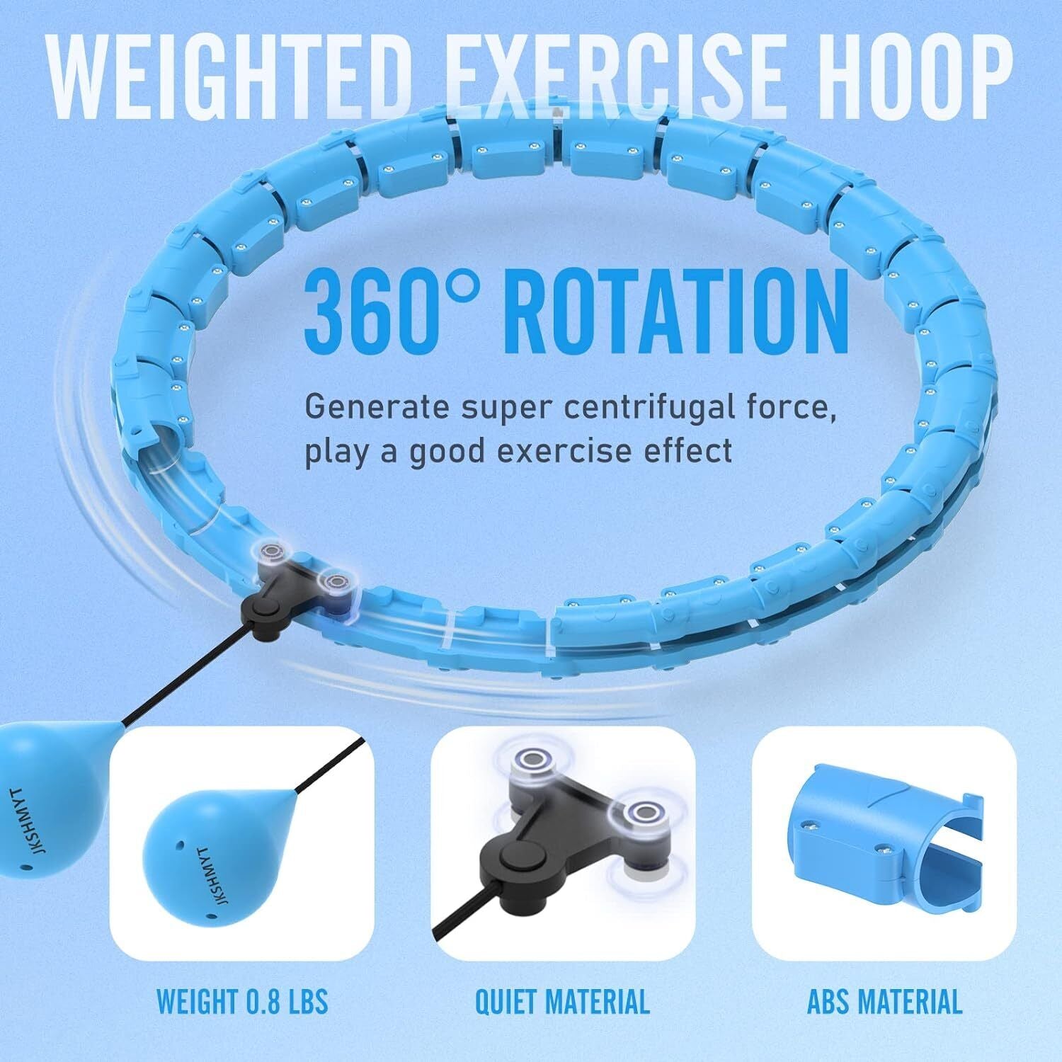 Weighted Hula Circle Hoops for Adults Weight Loss, Infinity Hoop Fit plus Size 4 - stylishhomedecor2024.com