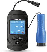 LUCKYLAKER Depth Handheld Fish Finder Display Boat Ice Fishing Finder Sonar Portable Wired Fish Finders Transducer LCD Monitor