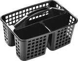 Plastic Shower Caddy Basket with Compartments, Portable Divided Cleaning Supply Storage Organizer with Handle for Dorm Bathroom