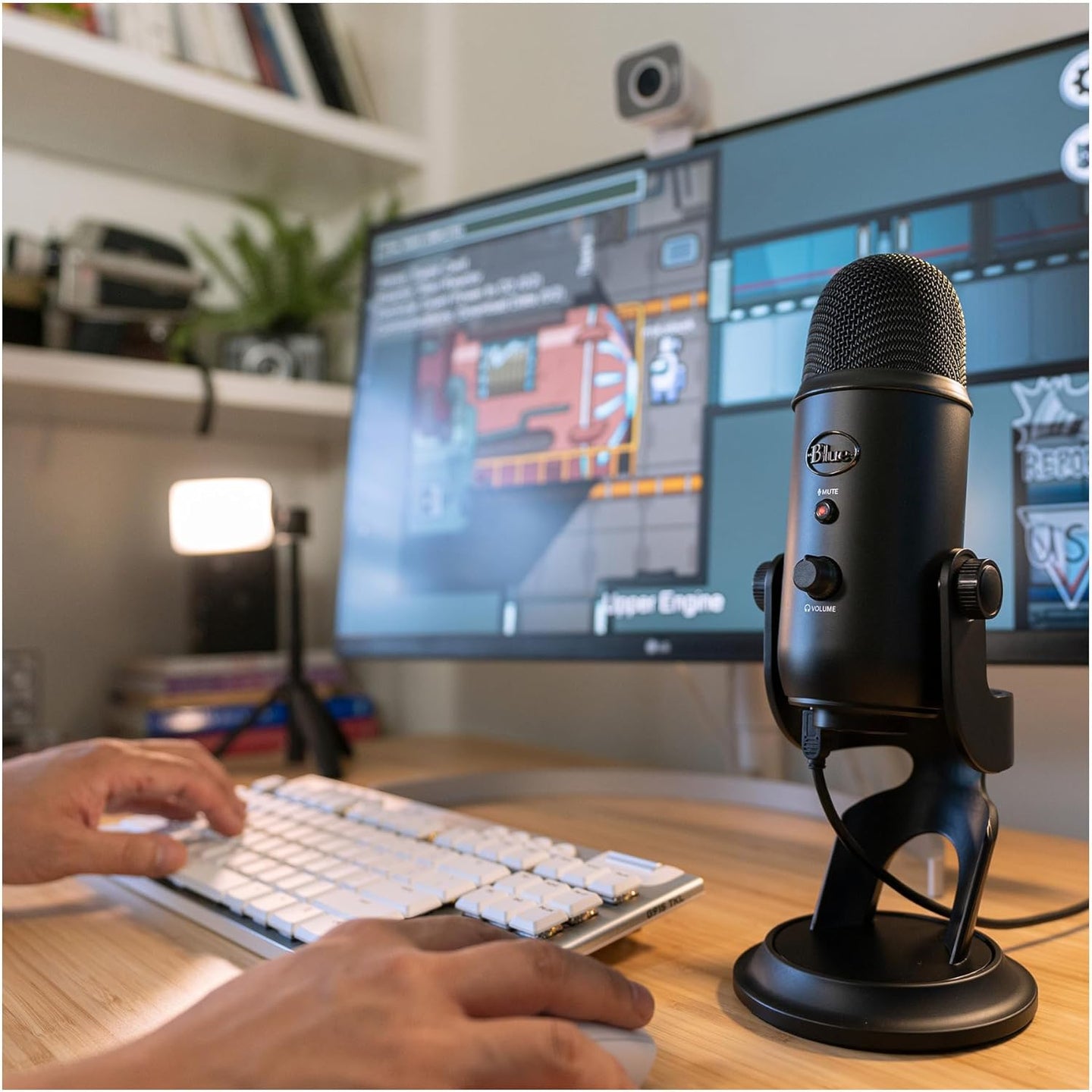 Yeti USB Microphone (Blackout) Bundle with Knox Gear Headphones and Pop Filter (3 Items) - stylishhomedecor2024.com