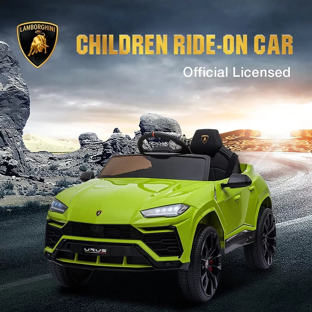 Lamborghini Urus 12V Electric Powered Ride on Car Toys for Girls Boys, Yellow Kids Electric Vehicles Ride on Toys with Remote Control, Foot Pedal, MP3 Player and LED Headlights, CL61 - stylishhomedecor2024.com