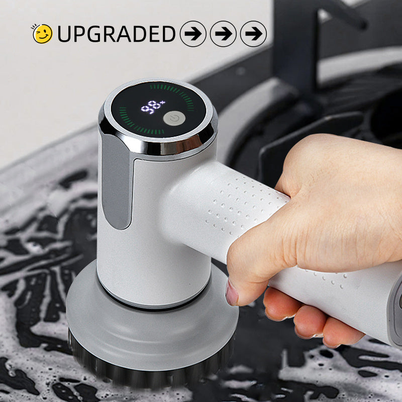 Smart Display Electric Cleaning Brush - Wireless Waterproof Scrubber Tool
