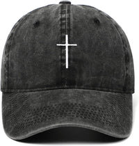 Cross Embroidery Baseball Cap,Adjustable Structured Dad Hat for Men Women Sun Hat - stylishhomedecor2024.com