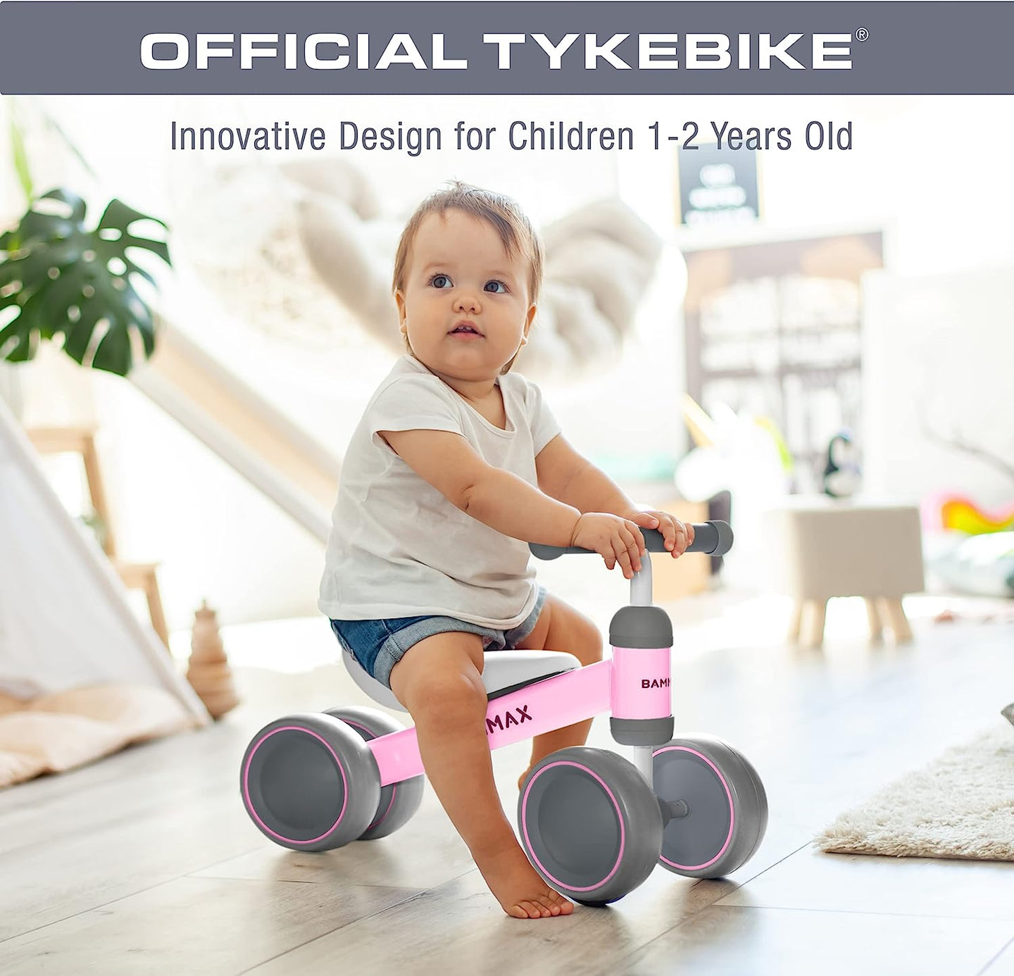 Official Tykebike® Toddler & Baby Bike | Toddler & Baby Balance Bike Ride on Toy | Easy Glide Wheels & Safer Toddler Bike Steering | Indoor/Outdoor Baby & Toddler Ride on Toys for 1+ Year Old - stylishhomedecor2024.com