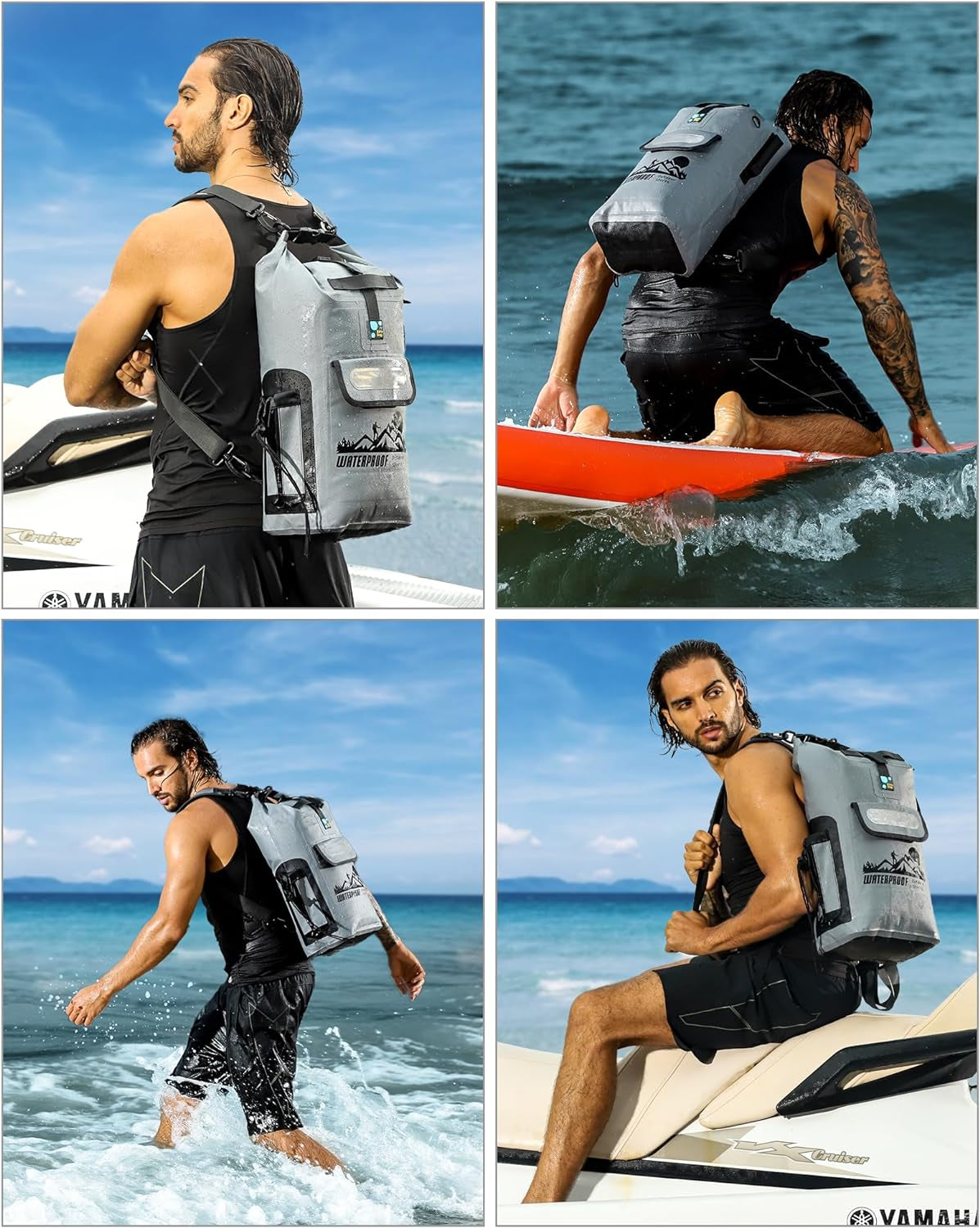 IDRYBAG Waterproof Floating Dry Bag Backpack - Available in 20L, 30L, and 40L Sizes for Men