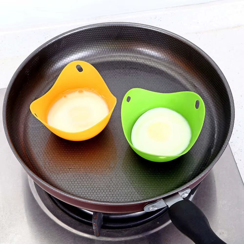 Egg Poachers High Temperature Resistant Silicone Egg Cooker Environmentally Silicone Steamed Egg Tray for Home Decor