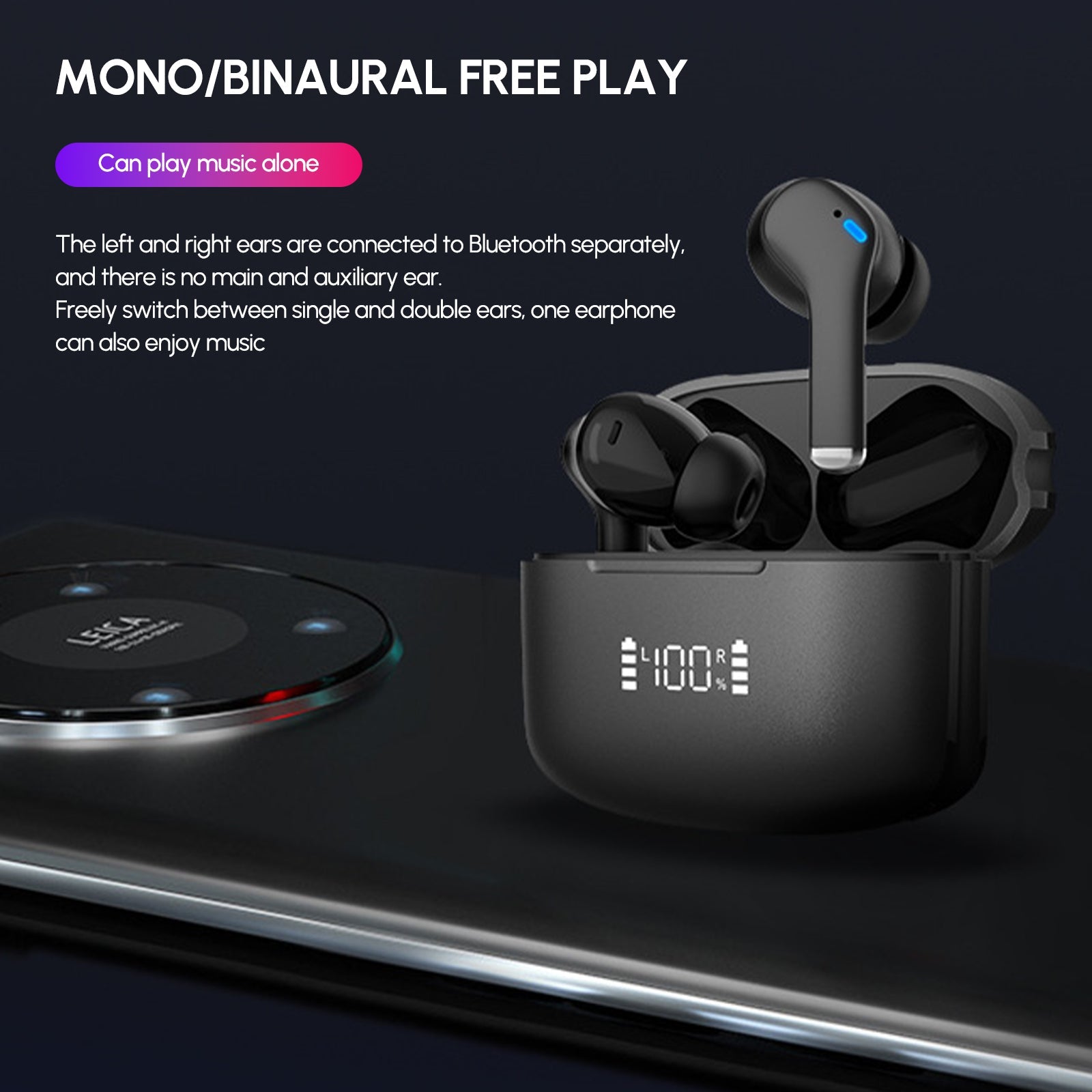 Dual Noise Cancelling True Wireless Earbuds Bluetooth Headphones - stylishhomedecor2024.com