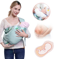 Baby Wrap Newborn Sling Dual Use Infant Nursing Cover Carrier Mesh Fabric Breastfeeding Carriers up to 130 Lbs (0-36M) - stylishhomedecor2024.com