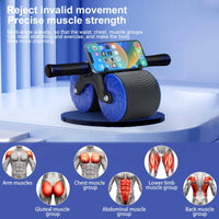 Ab Roller Wheel, Automatic Rebound Abdominal Wheel for Core Strength Training. Abdominal Wheel for Abs Workout Training Muscle Strength at Home Gym - Beginner to Advanced Fitness Equipment - stylishhomedecor2024.com