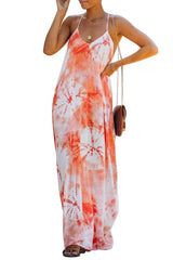 Tie-dye Drape Maxi Dress