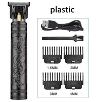 Vintage T9 Electric Hair Cutting Machine Hair Clipper Professional Men Shaver Rechargeable Barber Trimmer for Men Dragon Buddha - stylishhomedecor2024.com