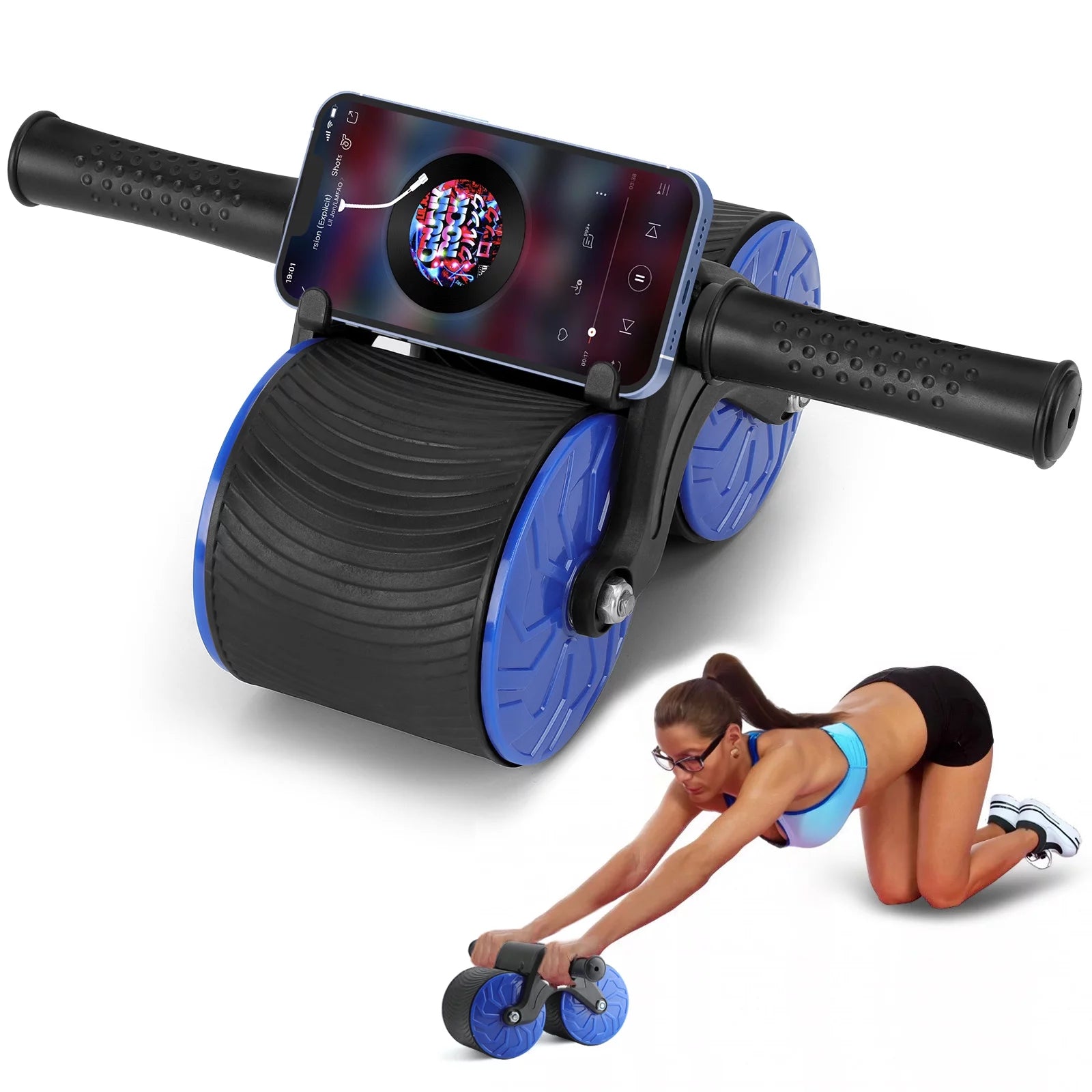 Ab Roller Wheel, Automatic Rebound Abdominal Wheel for Core Strength Training. Abdominal Wheel for Abs Workout Training Muscle Strength at Home Gym - Beginner to Advanced Fitness Equipment - stylishhomedecor2024.com