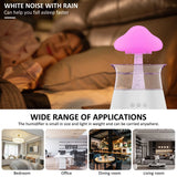 Jetclutch Cloud Rain Humidifier with 7 Colour Lights Timer Portable Raindrop Cloud Humidifier Reusable Aroma Diffuser Humidifier - stylishhomedecor2024.com