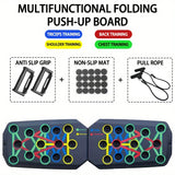 Portable Multifunctional Push-Up Board Set with Handles Foldable Fitness Equipment for Chest Abdomen Arms and Back Training - stylishhomedecor2024.com