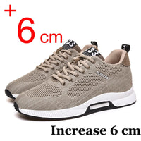 Men Sneakers Elevator Shoes Hidden Heels Breathable Heightening Shoes for Men Increase Insole 6CM Sports Casual Height Shoes 48