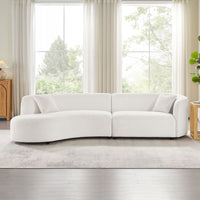 Luxury Curved Sofa with Chaise - Modern Upholstery