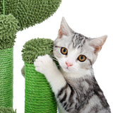 23" Cactus Cat Scratching Posts Medium Sisal Cat Scratcher,Green - stylishhomedecor2024.com