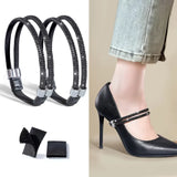 Anti-Skid Rhinestone High Heel Straps – 2-Piece Elastic Fixing Belts - stylishhomedecor2024.com