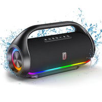 Waterproof Bluetooth Speaker, Portable Speaker with RGB Light Show, Outdoor Speaker for Pool Beach Party - stylishhomedecor2024.com