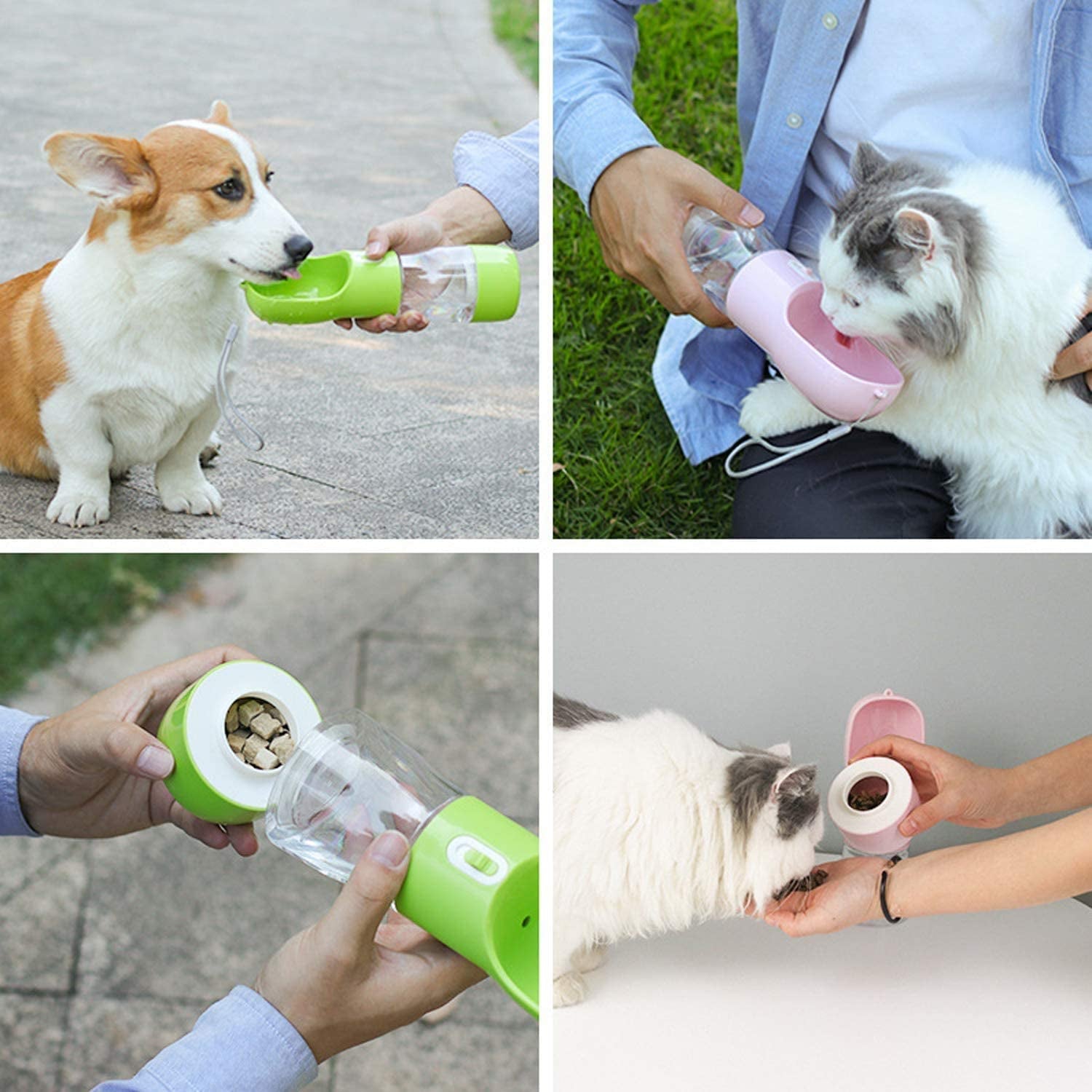 Portable Dog Water Bottle for Walking – Leak Proof with Food Container - stylishhomedecor2024.com