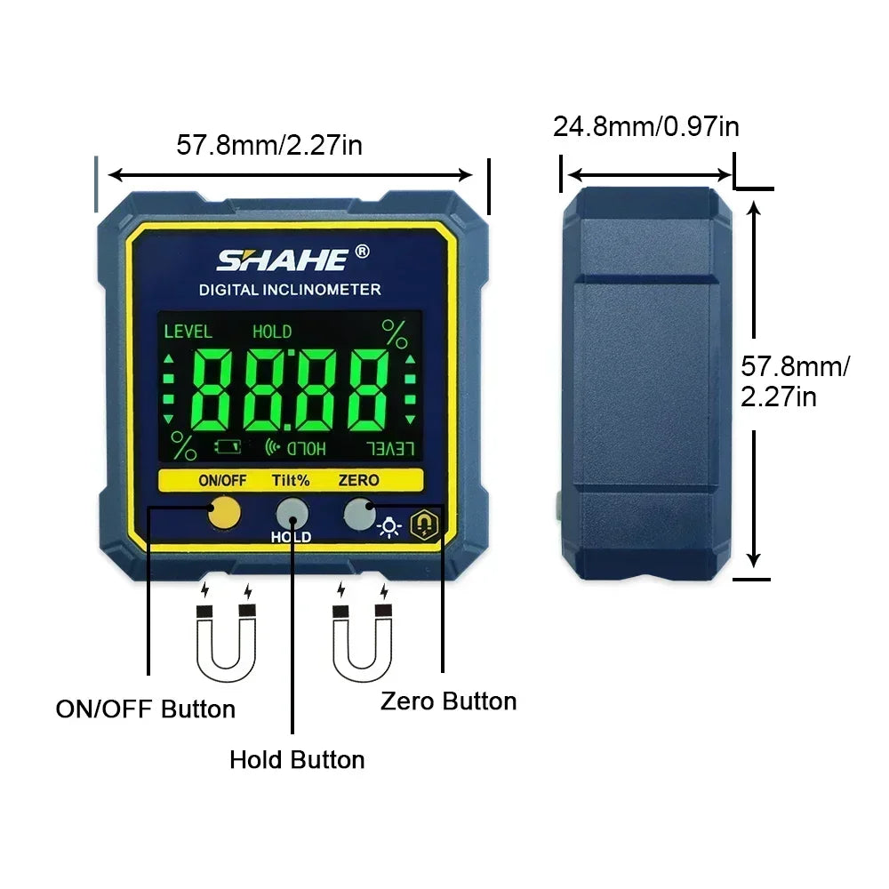 Magnetic Digital Electronic Level and Angle Finder Gauge Bevel Box Angle Measurement Tool