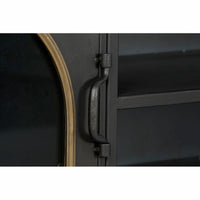 TV furniture DKD Home Decor Black Crystal Metal (150 x 50 x 45 cm)