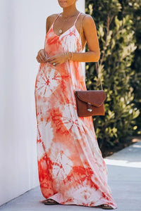 Tie-dye Drape Maxi Dress