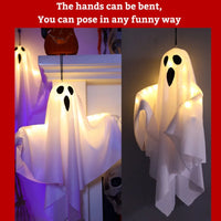 Halloween LED Glow Ghost Lights for Home Indoor Outdoor Hanging Decoration Haunted House Horror Props Bar Supplies 2024 New - stylishhomedecor2024.com