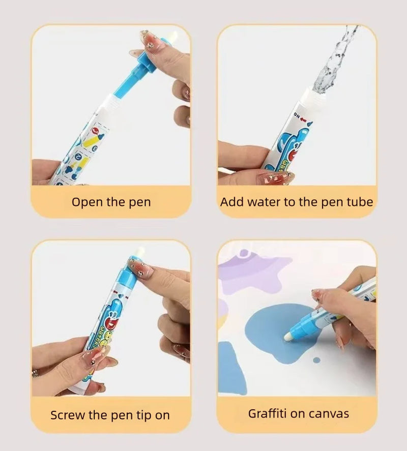 Magic Water Drawing Mat Extra Large Water Doodle Toy Set Painting Board Children Educational Toys Gift for Kids Multiple Size