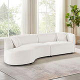 Luxury Curved Sofa with Chaise - Modern Upholstery