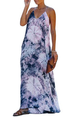 Tie-dye Drape Maxi Dress