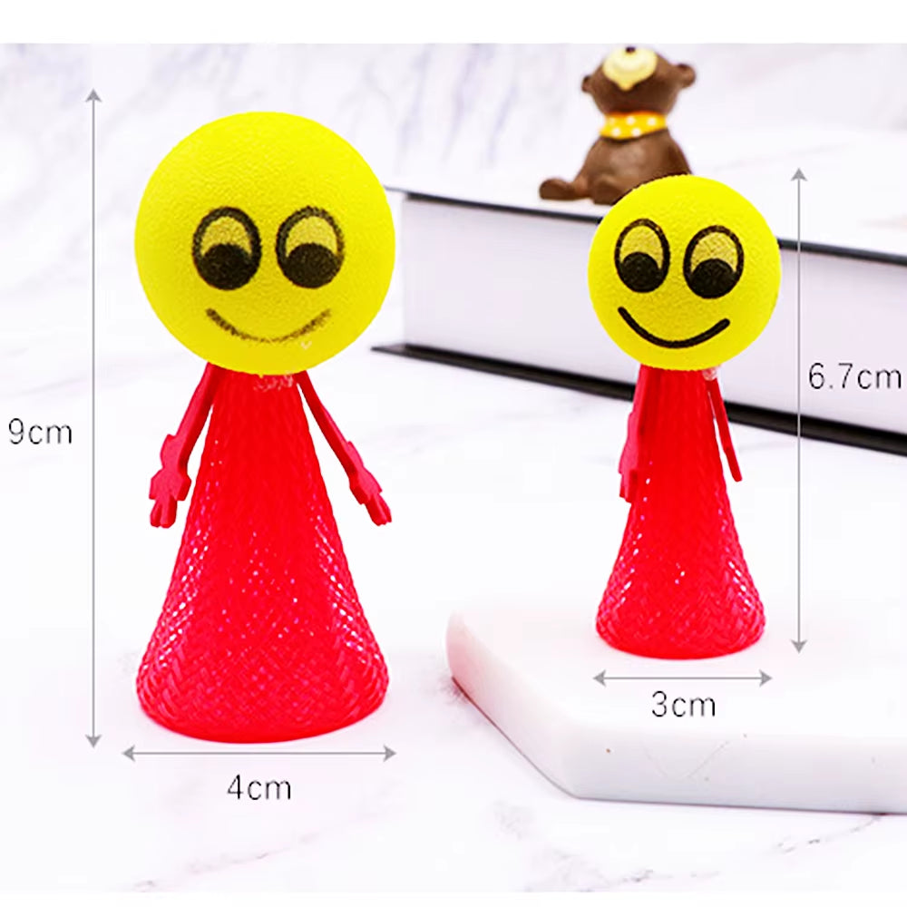 12Pcs Fun Bouncing Doll Games Kids Party Goodies Toys Birthday Gifts Souvenir Pinata Filler Kindergarten School Reward Toys Bag