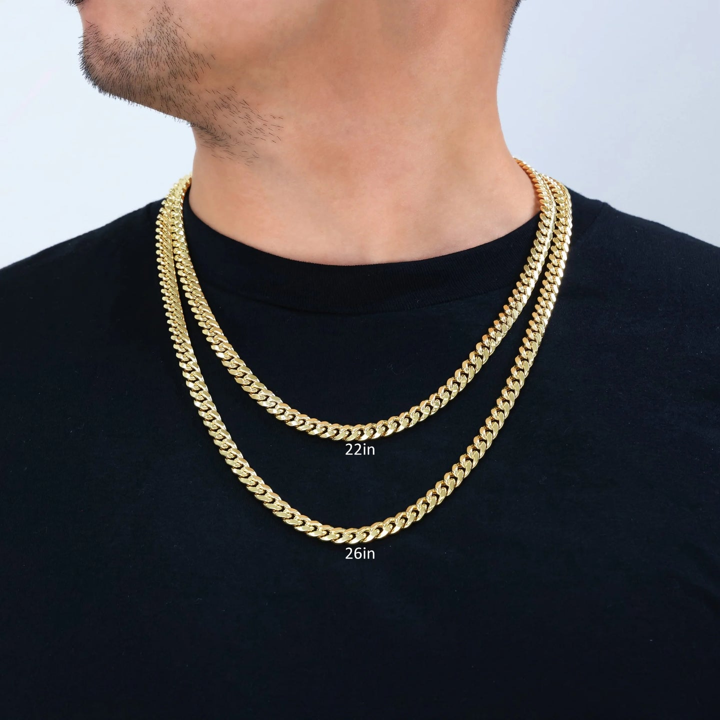 14K Yellow Gold 7.5Mm Miami Cuban Link Chain Necklace, Mens Womens Jewelry Box Clasp 16" - 30" - stylishhomedecor2024.com